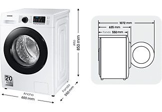 Lavadora frontal | WW80TA026AE/EC, 8 kg, EcoBubble, 1200 rpm, 14 Programas,