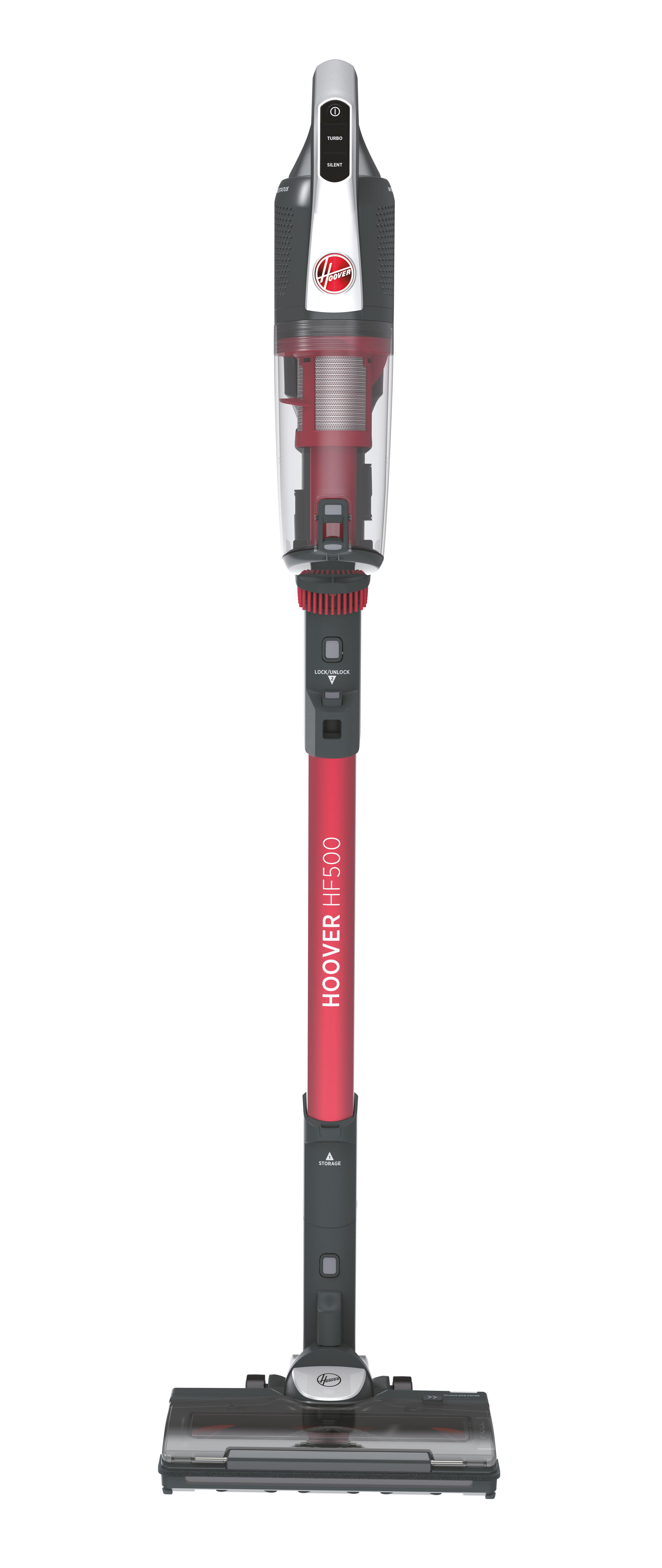 HOOVER HF522STH 011 Staubsauger (0,45 l, Akkulaufzeit: bis zu 45 min, Cosmopolitan Red)