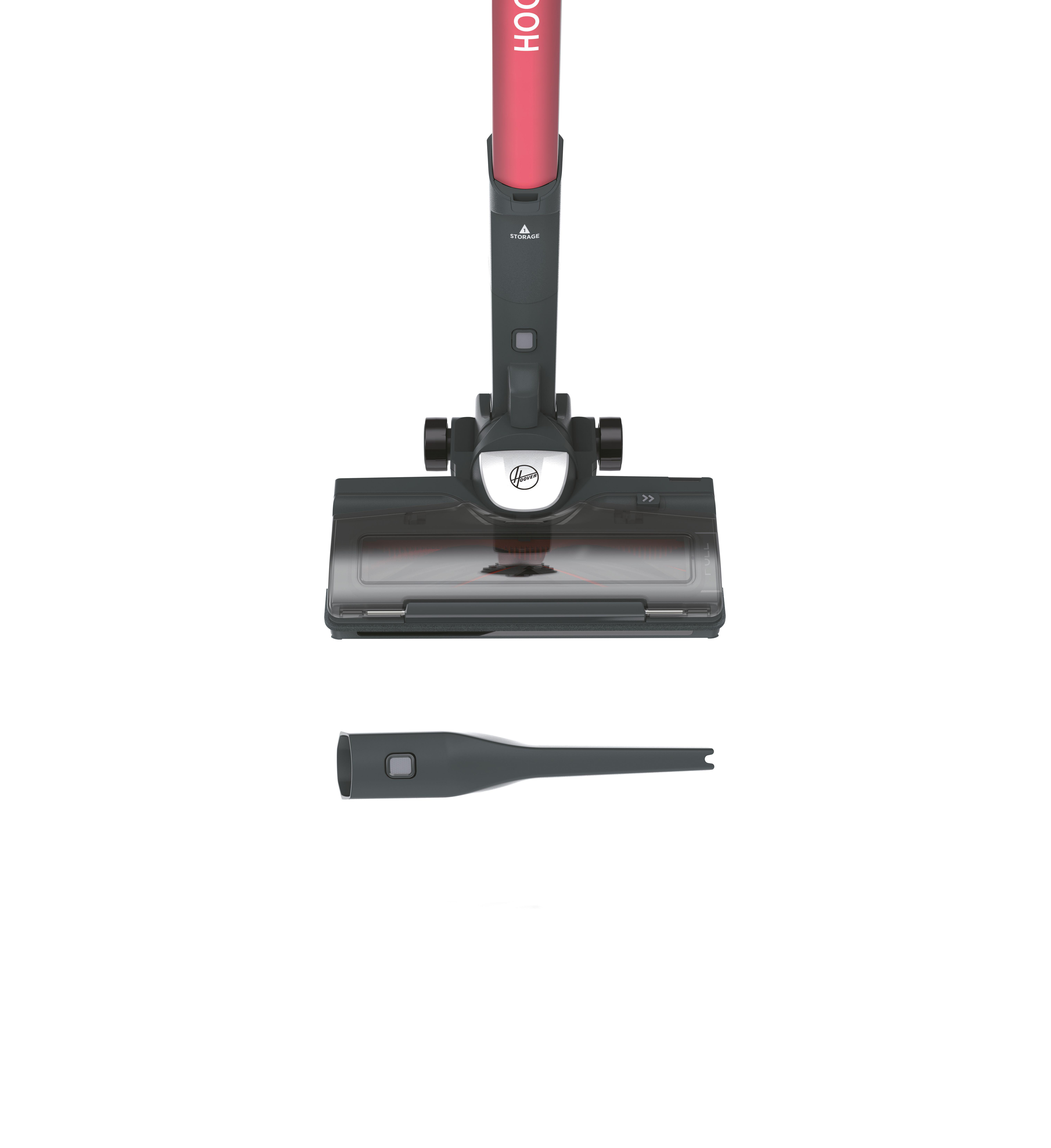 HOOVER HF522STH 011 Staubsauger (0,45 l, Akkulaufzeit: bis zu 45 min, Cosmopolitan Red)