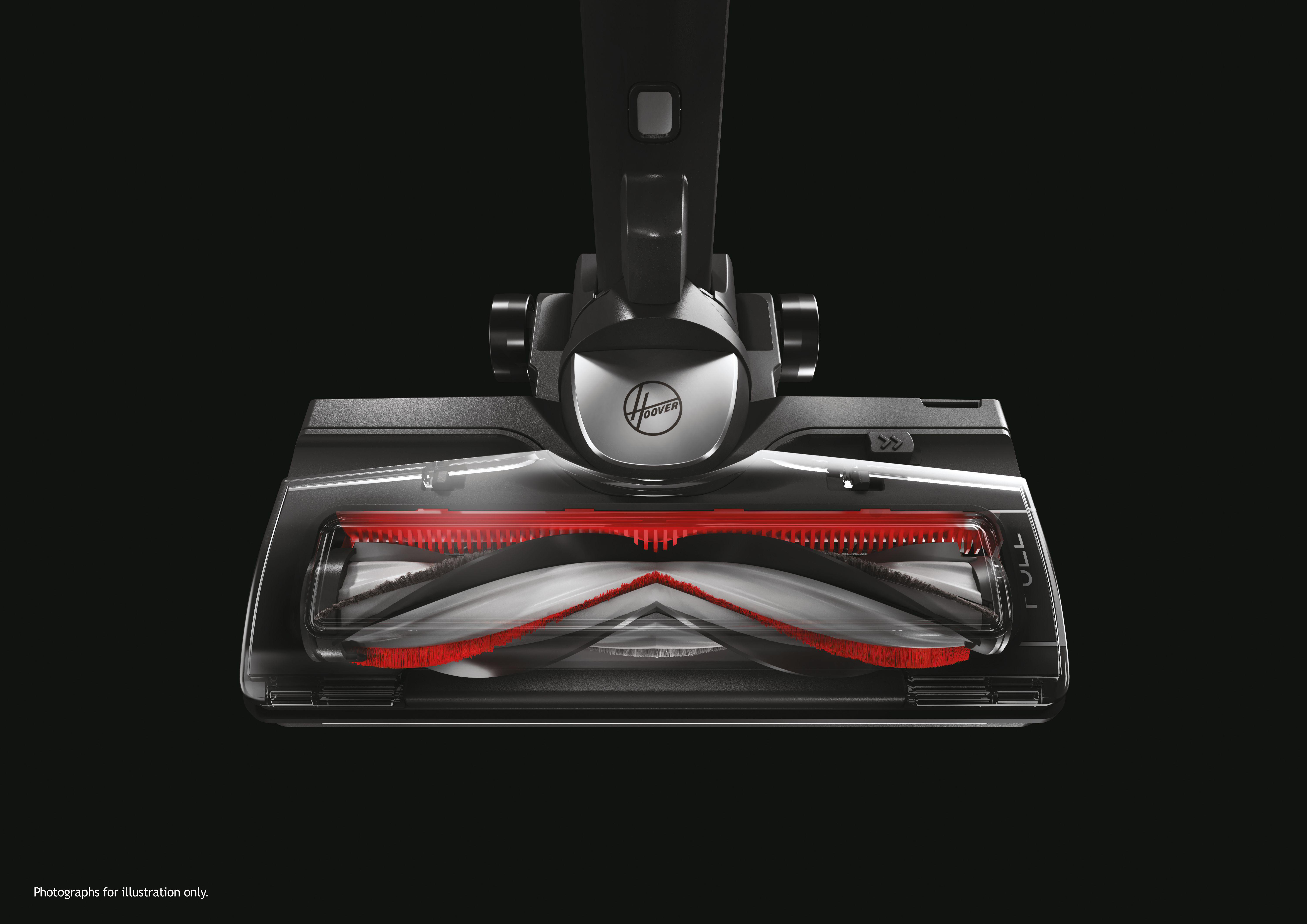 HOOVER HF522STH 011 Staubsauger (0,45 l, Akkulaufzeit: bis zu 45 min, Cosmopolitan Red)