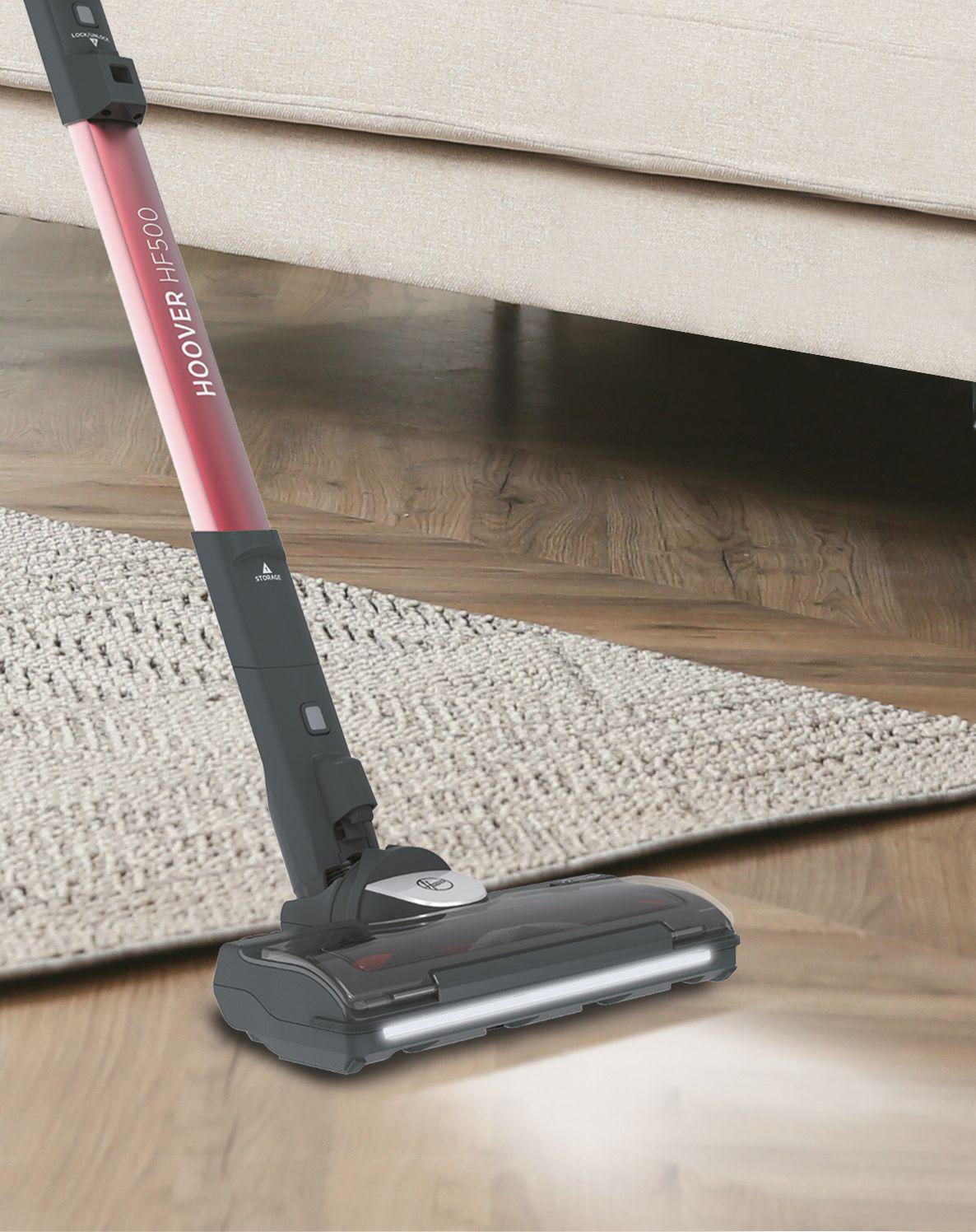 HOOVER HF522STH 011 Staubsauger (0,45 l, Akkulaufzeit: bis zu 45 min, Cosmopolitan Red)