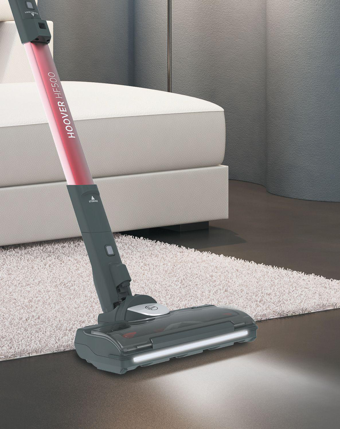 HOOVER HF522STH 011 Staubsauger (0,45 l, Akkulaufzeit: bis zu 45 min, Cosmopolitan Red)