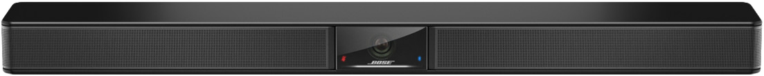 Fekete Bose soundbar hálós előlappal, középső kijelzővel és Bose logóval.