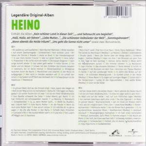 Rückseite eines HEINO CD-Covers mit Songtiteln und Albuminformationen.