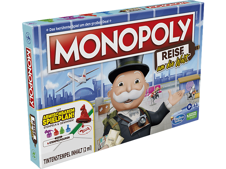 HASBRO GAMING Monopoly Reise Um Die Welt Familienspiel Mehrfarbig ...