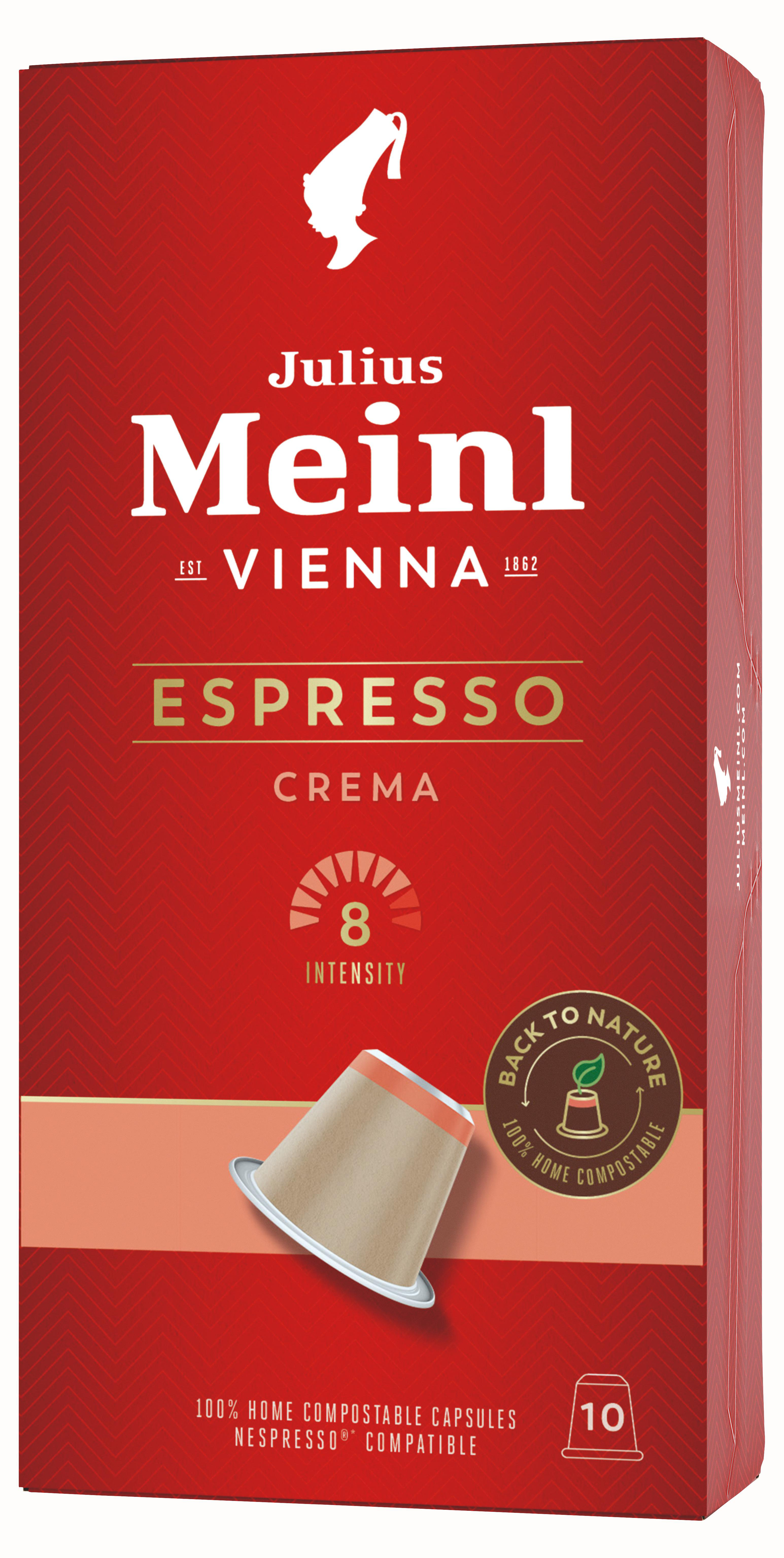 JULIUS MEINL Biologisch Abbaubare Kaffeekapseln Biologisch Abbaubare Kaffeekapseln 10 Stück, 10 Stk., Kompatibles System: Nespresso