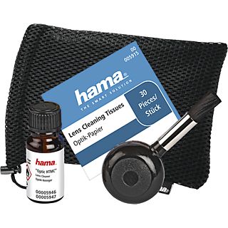 Kit de limpieza - Hama 00005947, Para cámara, Incluye cepillo de aplicación con soplador de aire, Negro