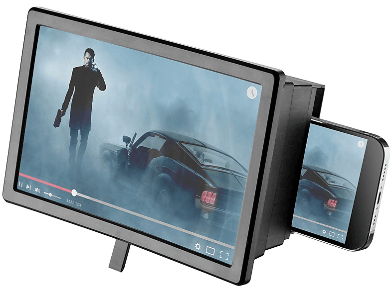 Cellular Line Bildschirmvergrößerer Movie Theater mit Stativ für Smartphones bis 6,5 Zoll