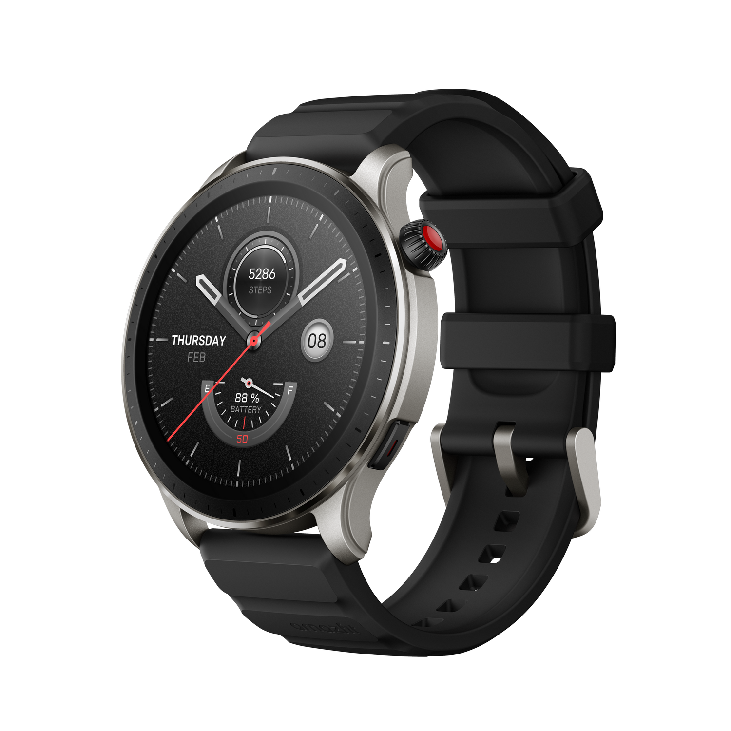 Amazfit Gtr 4 smartwatch negro amoled 1.43 22 mm carcasa aluminio superspeed black para ios android reloj inteligente seguimiento gps 150 modos deporte llamadas