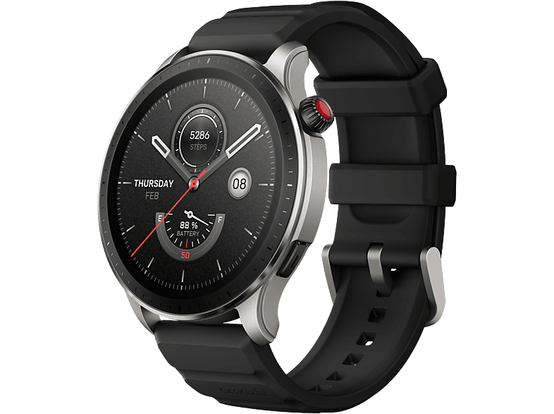 Smartwatch Amazfit GTR 4, AMOLED 1.43", 22 mm, de Aleación de Aluminio, Superspeed Black