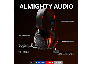 STEELSERIES Arctis Nova 7 Wireless Bluetooth Kulak Üstü Kulaklık Siyah_1