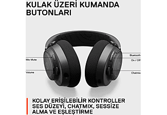 STEELSERIES Arctis Nova 7 Wireless Bluetooth Kulak Üstü Kulaklık Siyah_10