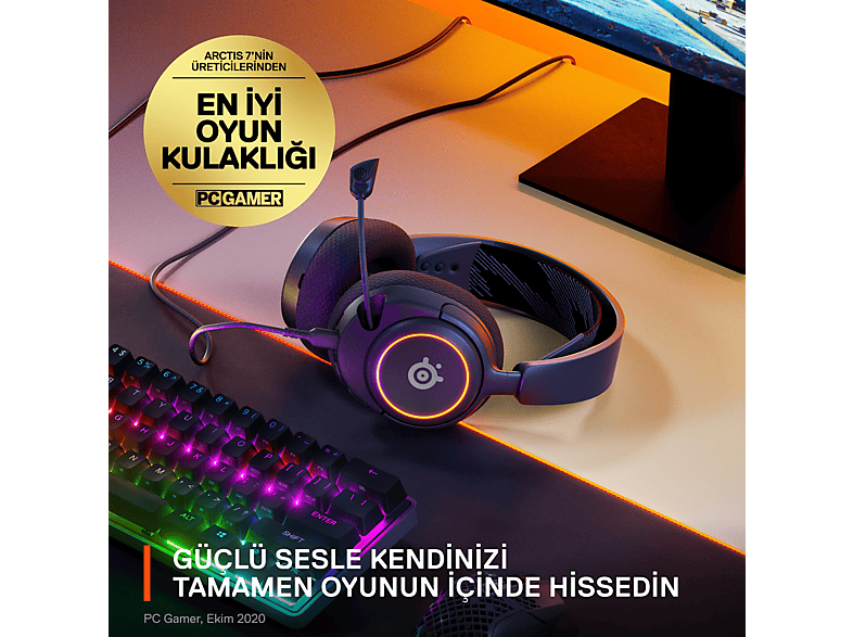 STEELSERIES Arctis Nova 3 Multi-System Oyuncu Kulak Üstü Kulaklık Siyah_5