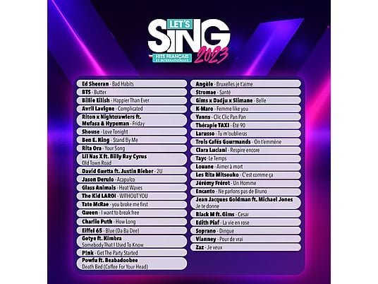 Let's Sing 2023 Hits Français et Internationaux (+2 Mics) - PlayStation 4 - Français