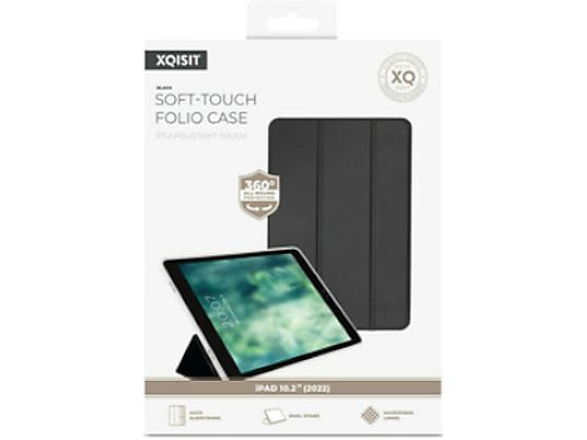 XQISIT Bookcover iPad 10.9 2022 Soft Touch Zwart (51268)