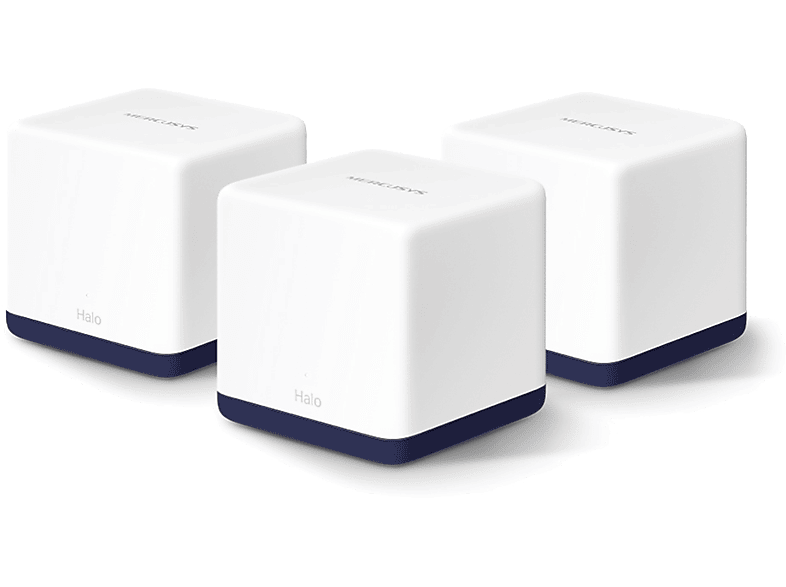 MERCUSYS Halo H50G(3-Pack), AC1900 Mbps,Gigabit Portlar,350 m²'ye Kadar Kapsama,Wi-Fi 5 Mesh Sistemi