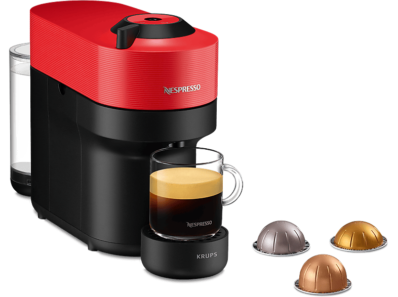 Cafetera de cápsulas Nespresso® Krups Vertuo Pop XN920510, 1500 W, 0.