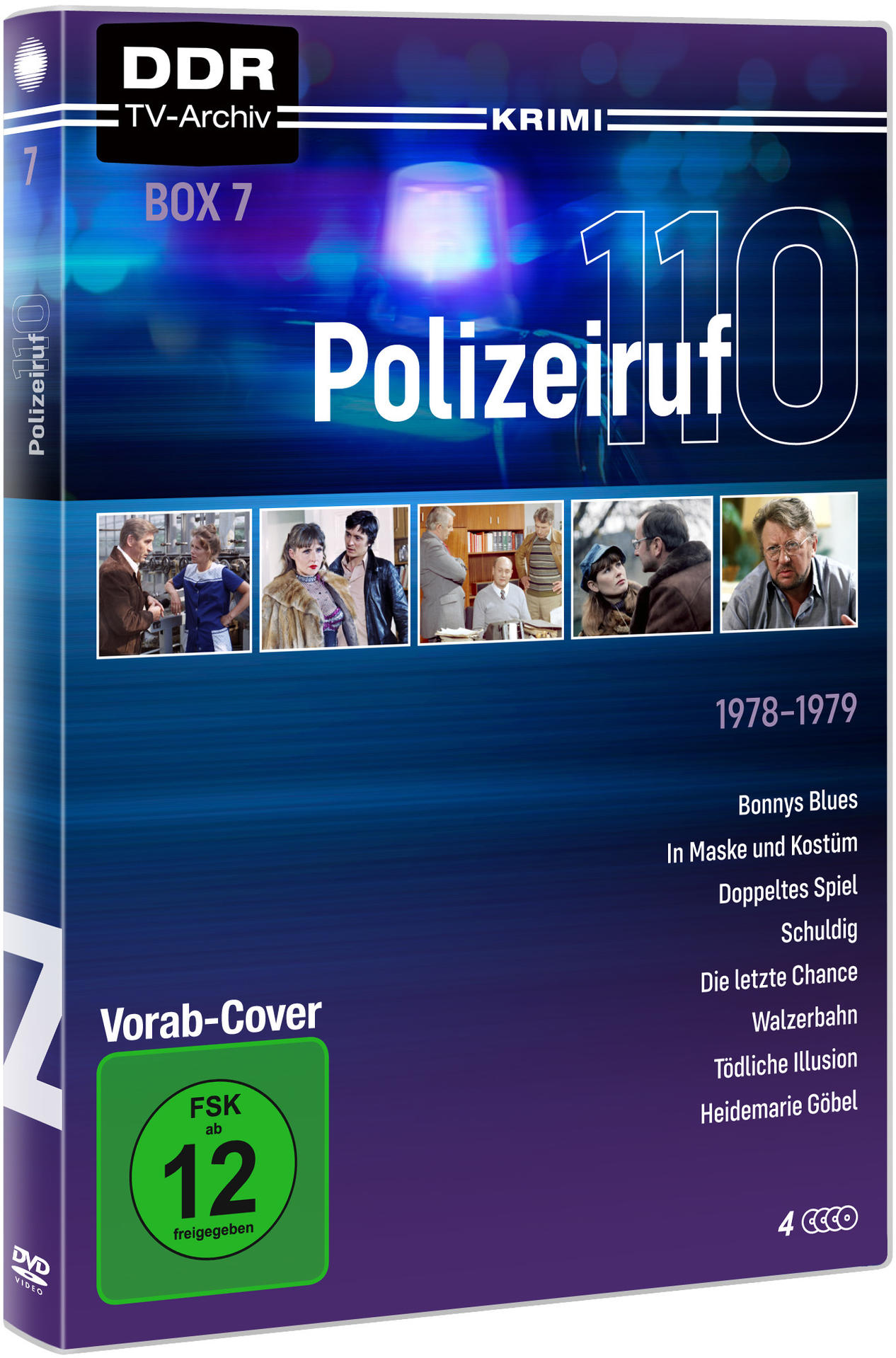 DVD-Box-Set von 'Polizeiruf 110' mit Cover-Art und Disc-Bildern. Enthält Titel der Show und Episoden.