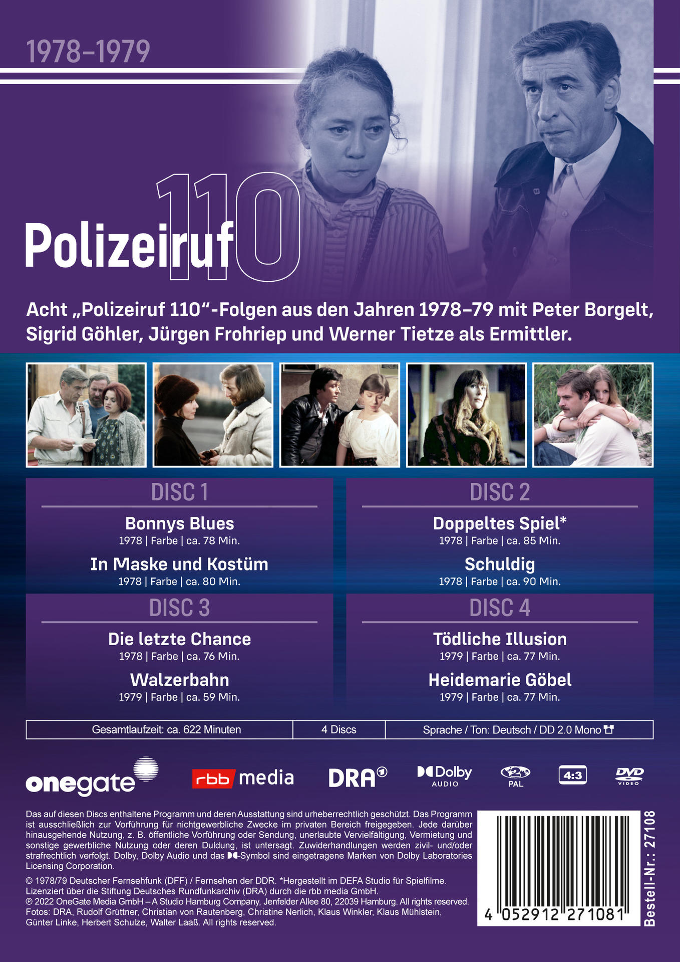 DVD-Hülle mit Foto von zwei Personen. Text ist sichtbar, mit mehreren Episodenbildern.