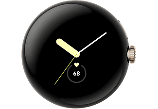 GOOGLE Pixel Watch Wi-Fi Smartwatch Edelstahl Fluorkautschuk, 130–210 mm, Champagne Gold/Hazel