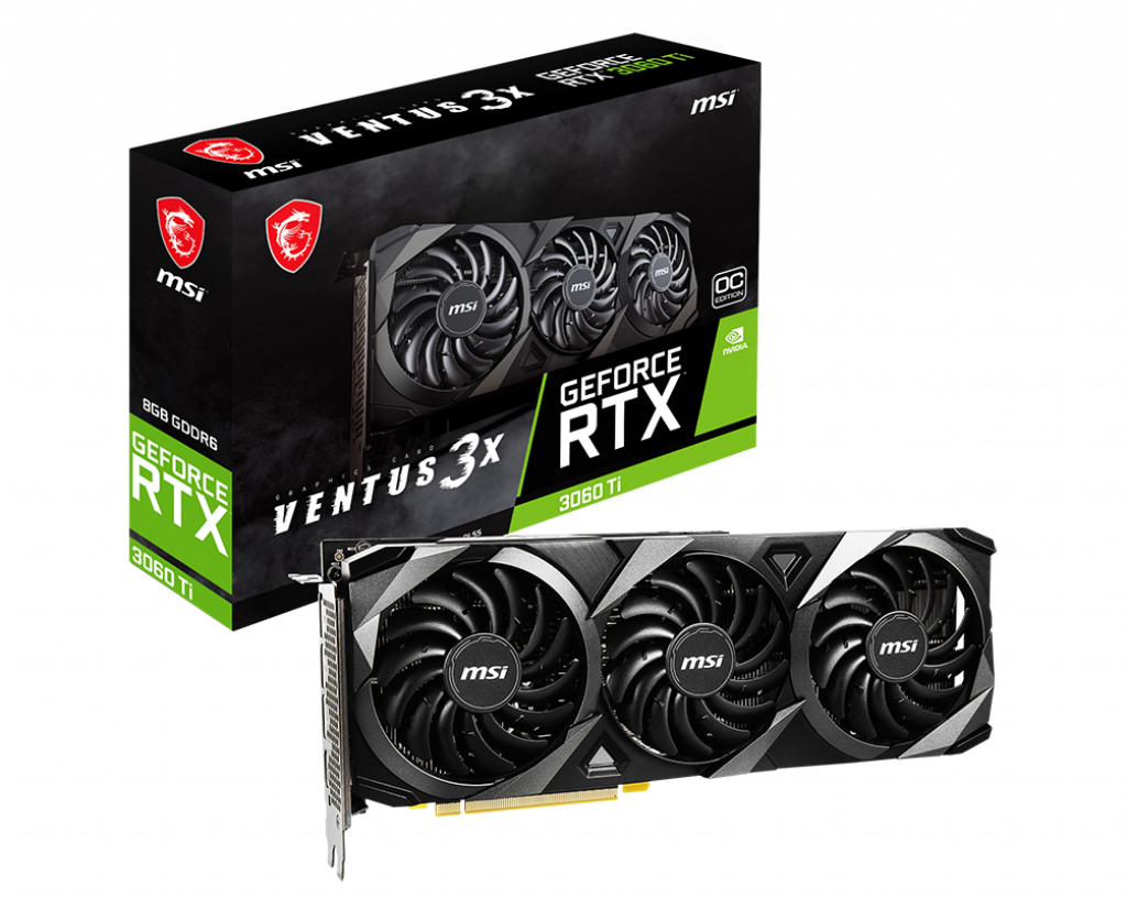 MSI VGA Geforce RTX 3060 Ti Ventüs 3X 8G OC LHR 8GB GDDR6 256Bit
