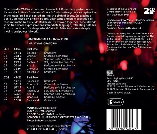 London Philharmonic Orchestra Mark - Christmas Oratorio  - (CD)