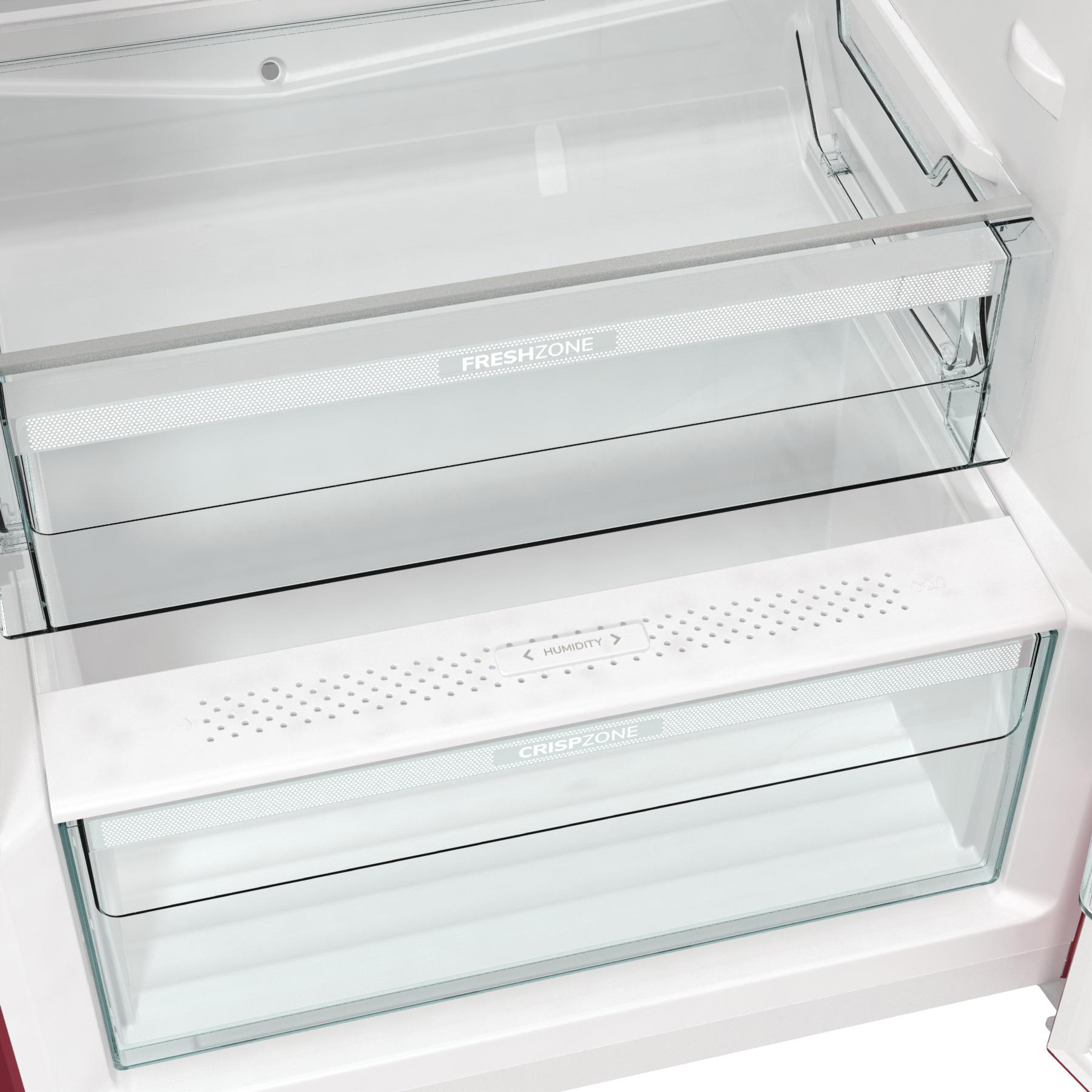 GORENJE OBRB615DR VW Bulli Retro Collection Kühlschrank (247 l, D, 1525 mm hoch, Bordeaux)