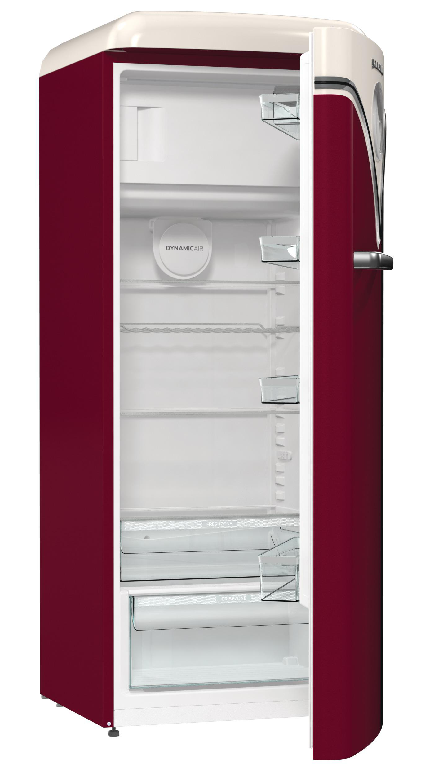 GORENJE OBRB615DR VW Bulli Retro Collection Kühlschrank (247 l, D, 1525 mm hoch, Bordeaux)