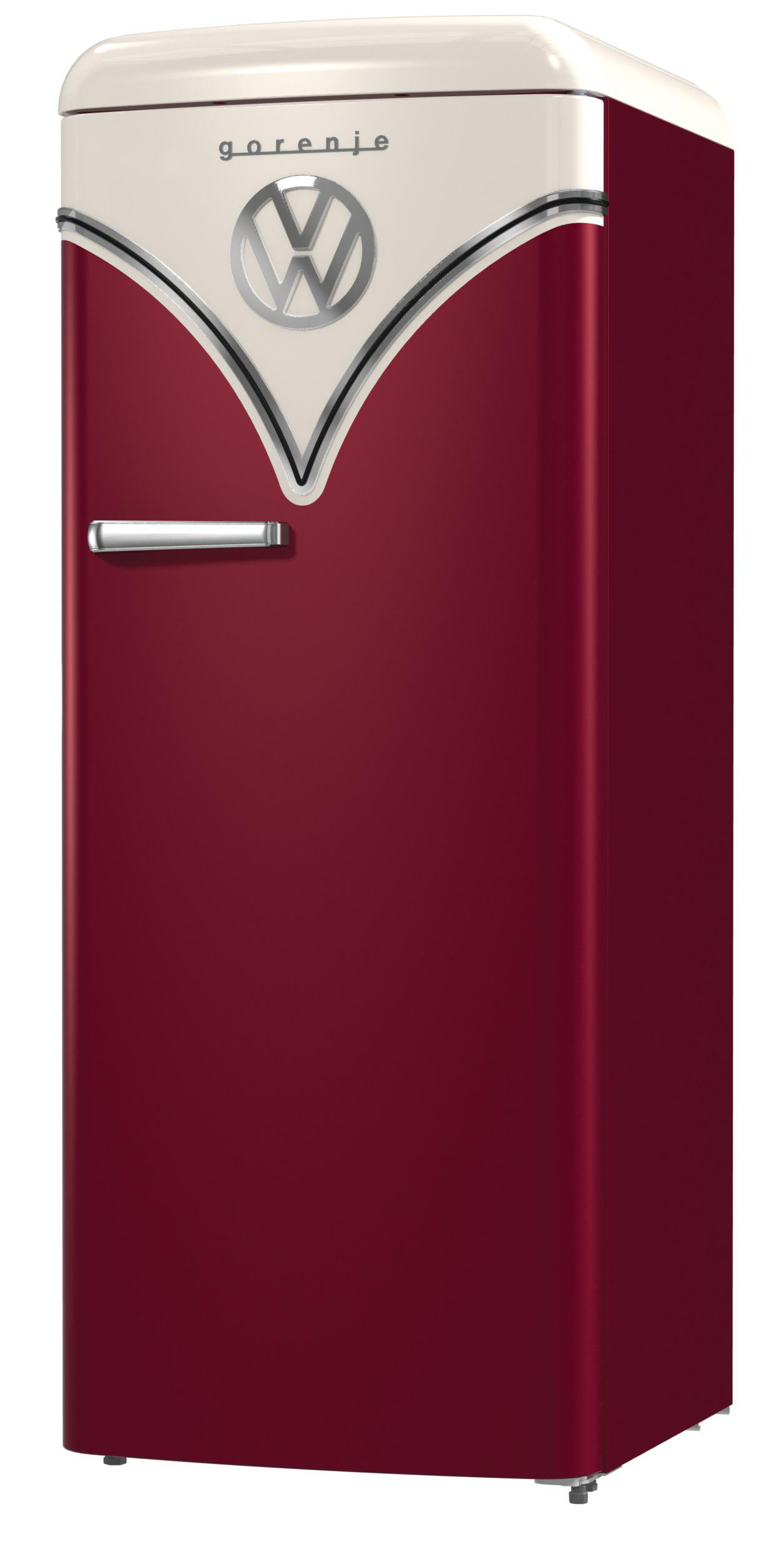 GORENJE OBRB615DR VW Bulli Retro Collection Kühlschrank (247 l, D, 1525 mm hoch, Bordeaux)