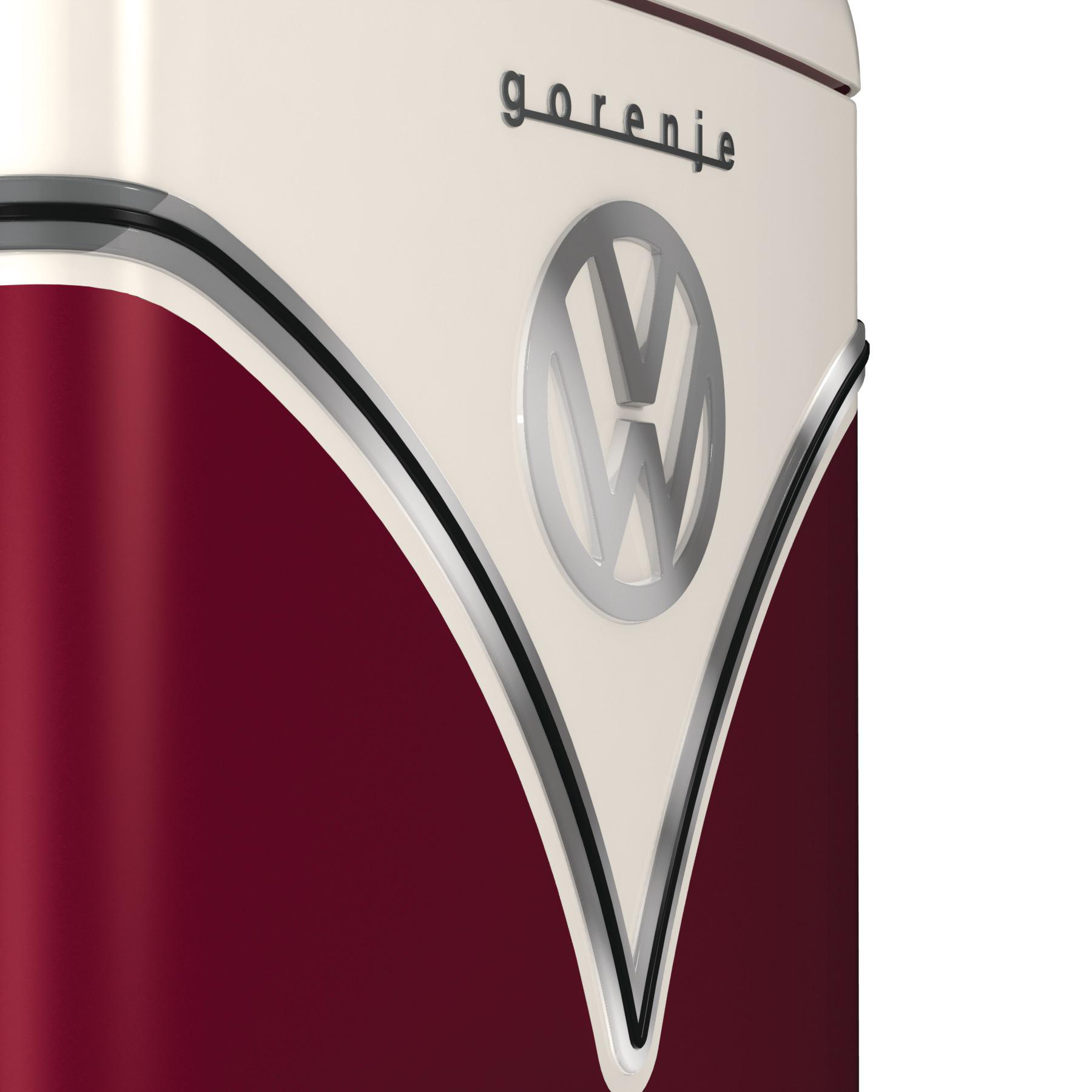 GORENJE OBRB615DR VW Bulli Retro Collection Kühlschrank (247 l, D, 1525 mm hoch, Bordeaux)