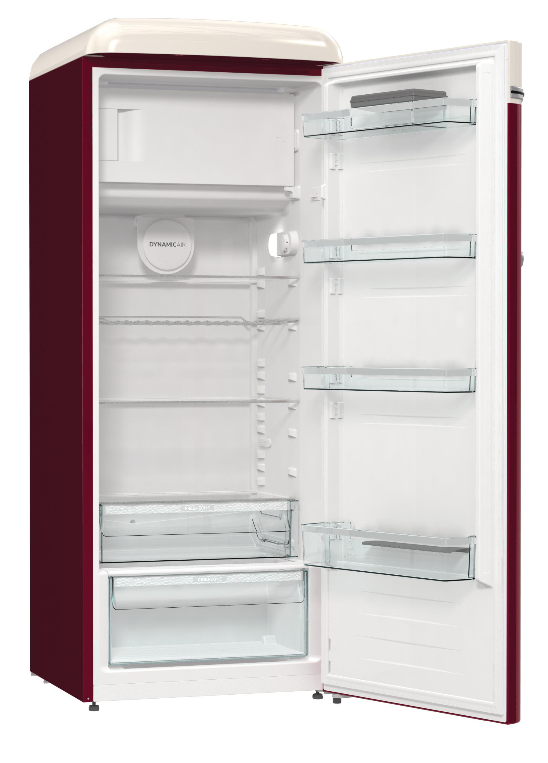 GORENJE OBRB615DR VW Bulli Retro Collection Kühlschrank (247 l, D, 1525 mm hoch, Bordeaux)