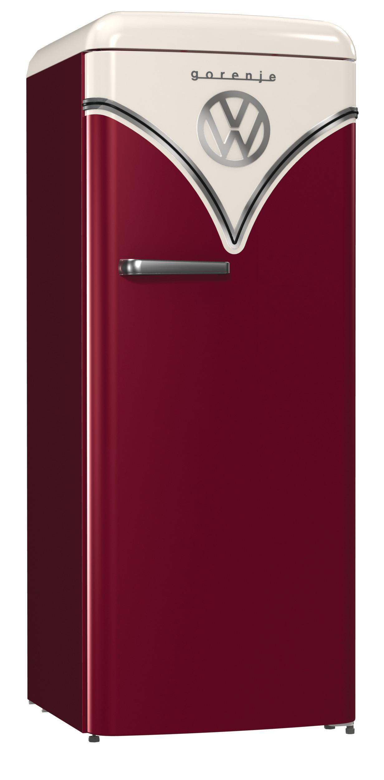 GORENJE OBRB615DR VW Bulli Retro Collection Kühlschrank (247 l, D, 1525 mm hoch, Bordeaux)