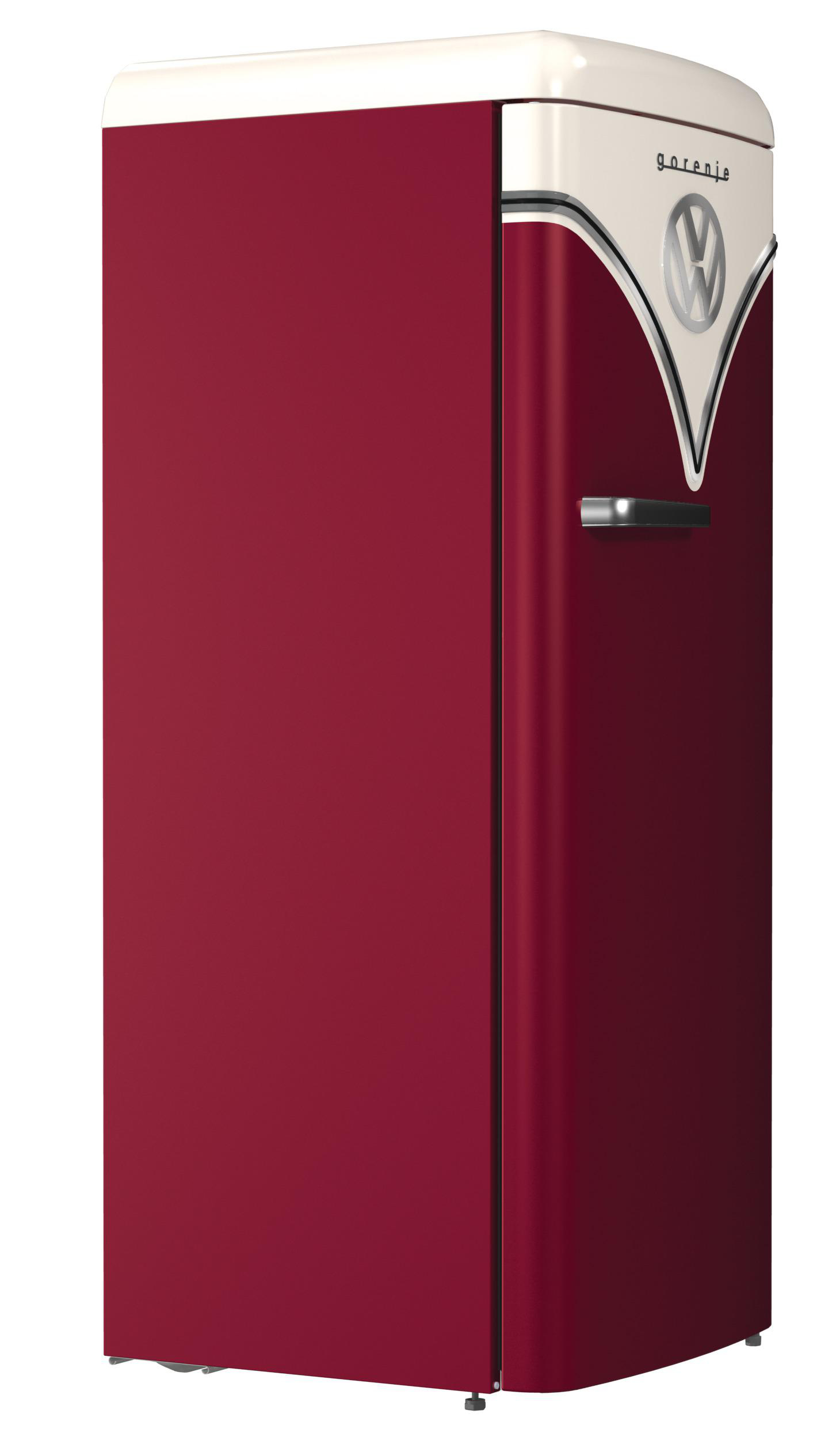 GORENJE OBRB615DR VW Bulli Retro Collection Kühlschrank (247 l, D, 1525 mm hoch, Bordeaux)