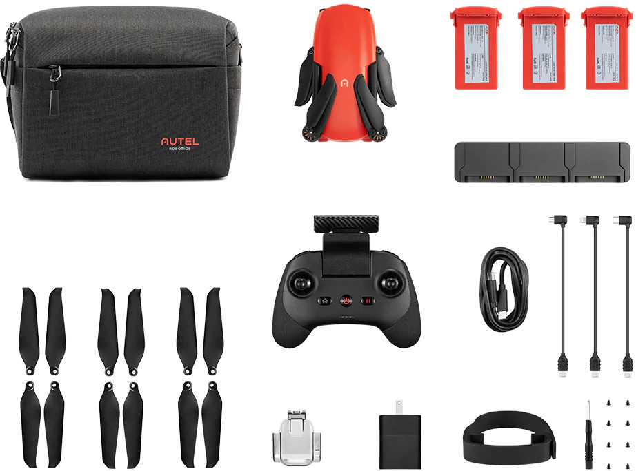 Dronekit. Inclusief drone, afstandsbediening, batterijen, oplader, propellers, koffer.