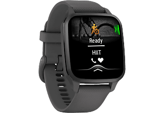GARMIN Venu Sq 2 - Smartwatch con GPS (Larghezza: 20 mm, Silicone, Grigio Scuro/Grigio Ardesia)