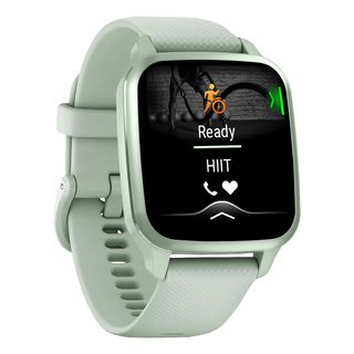 GARMIN Venu Sq 2 - Smartwatch con GPS (Larghezza: 20 mm, Silicone, Mint/Mint Metallic)