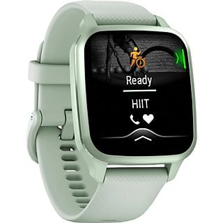 GARMIN Venu Sq 2 - GPS-Smartwatch (Largeur : 20 mm, silicone, Menthe/Menthe métallisée)