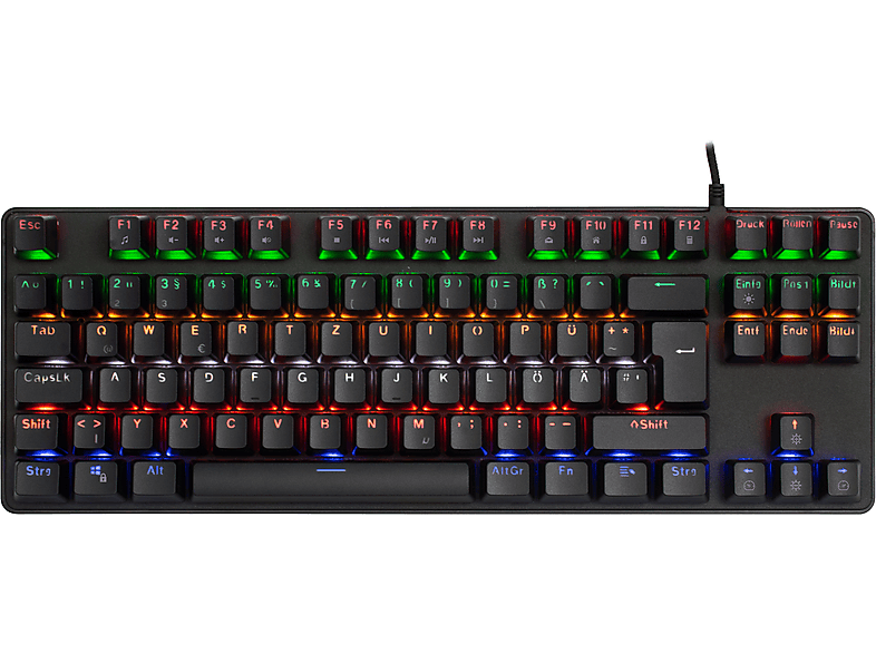 ISY IGK-4000 TKL, Gaming Tastatur, Schwarz Kabelgebunden, Mechanisch
