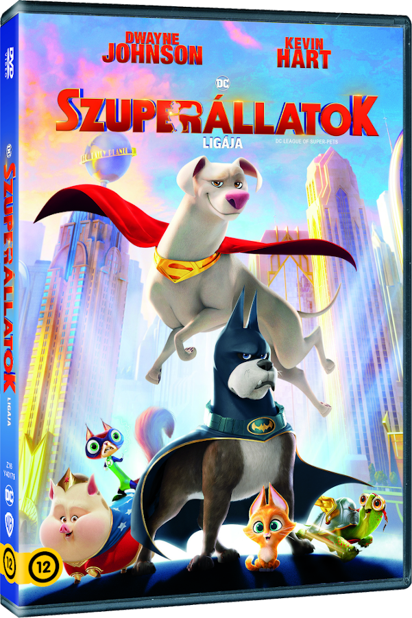Filmborító: rajzfilm kutyák és szöveg: DC League of Super-Pets.
