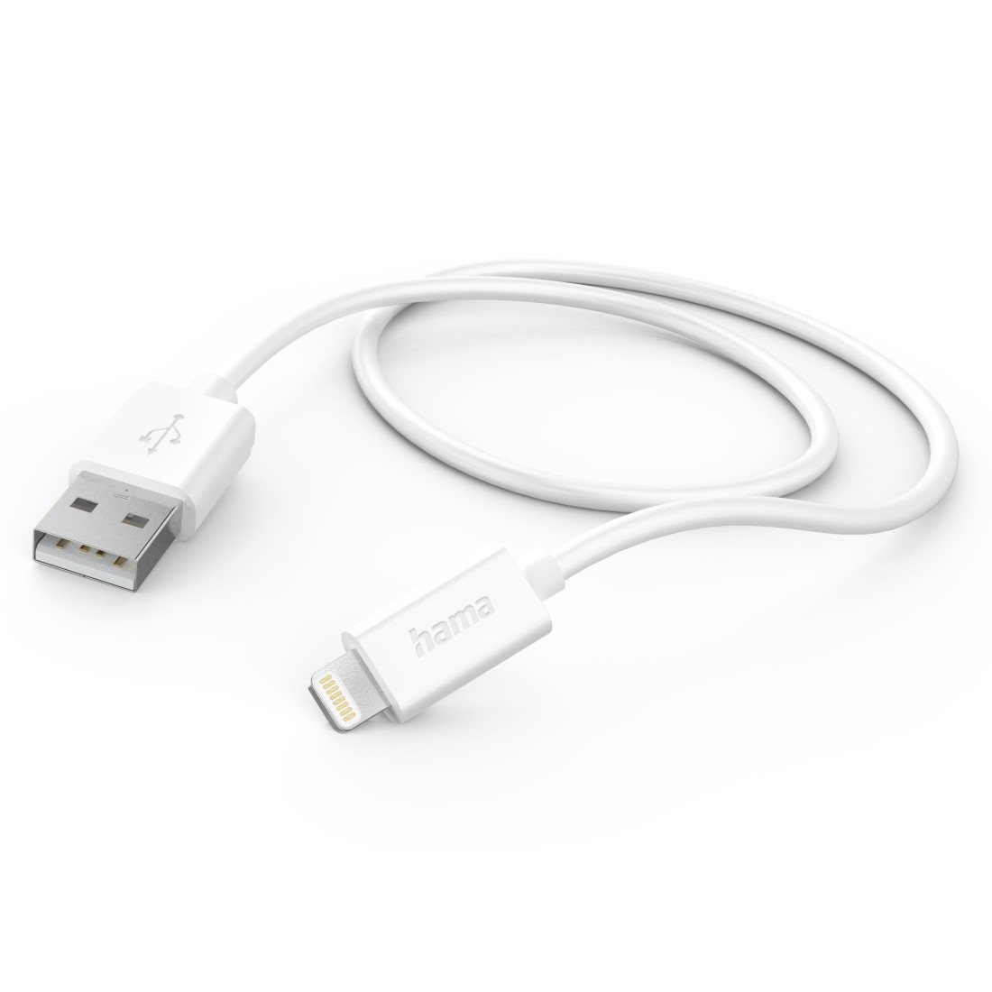 Ladekabel, USB-A, 1 HAMA m, auf Weiß Lightning