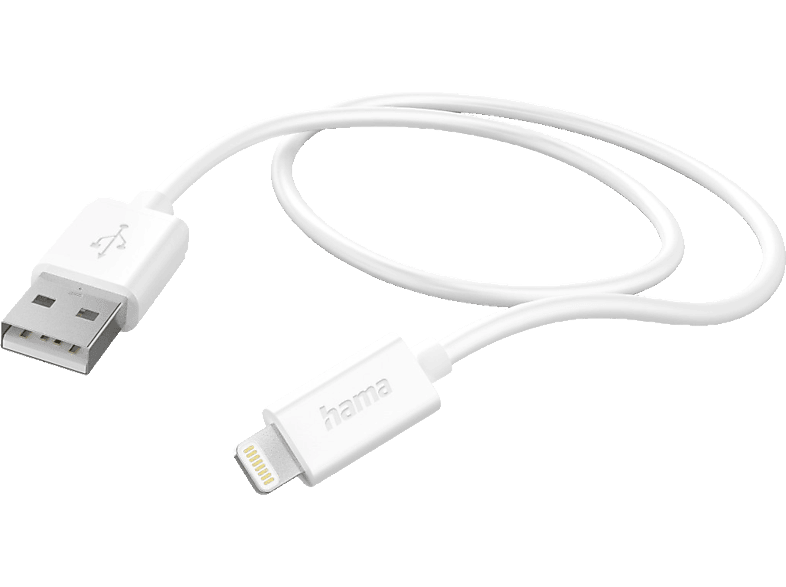 HAMA Lightning auf USB-A, Ladekabel, 1 m, Weiß