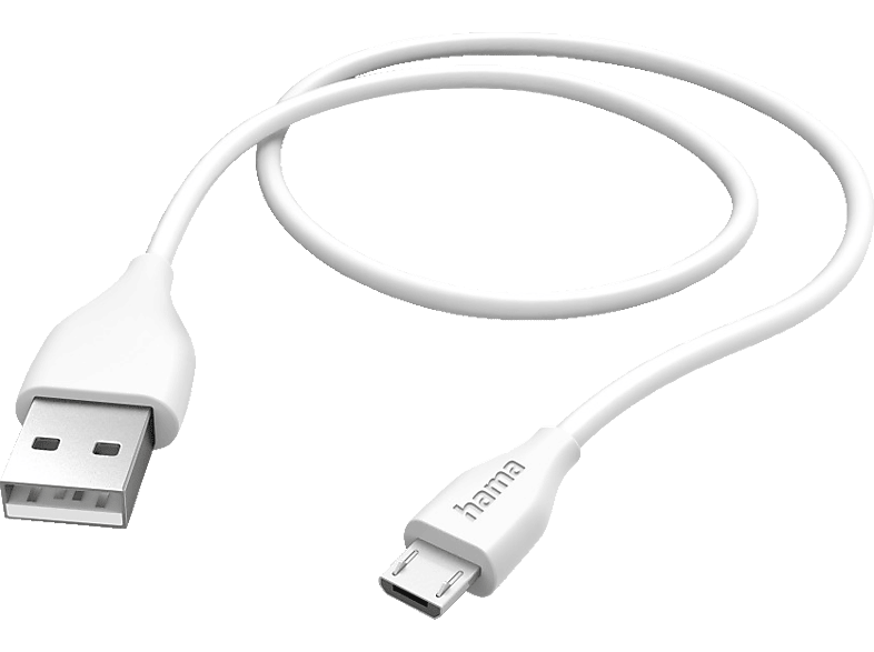 HAMA USB-A auf Micro-USB, Ladekabel, 1,5 m, Weiß