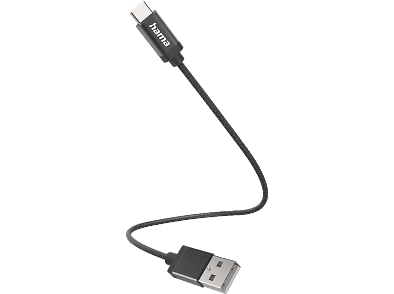 USB-A Schwarz USB-C, HAMA Ladekabel, m, 0,2 auf
