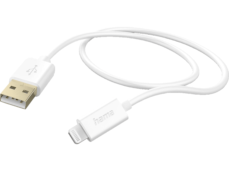 HAMA USB-A auf Lightning, Ladekabel, m, Weiß 1,5