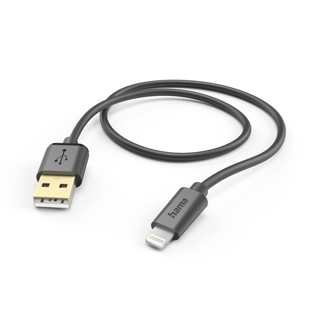 Ladekabel, 1,5 HAMA USB-A auf Lightning, Schwarz m,