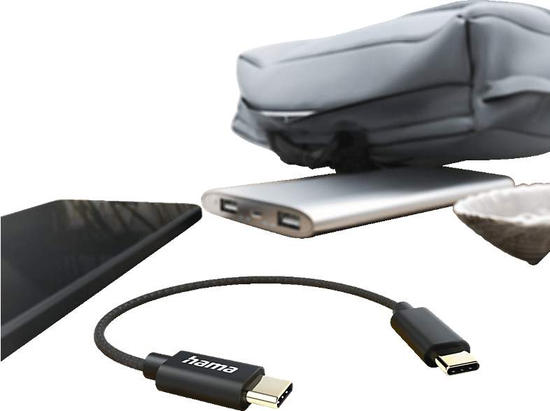 Hama Ladekabel USB-C - USB-C, 0.2m, schwarz — Foto 2 von 2
