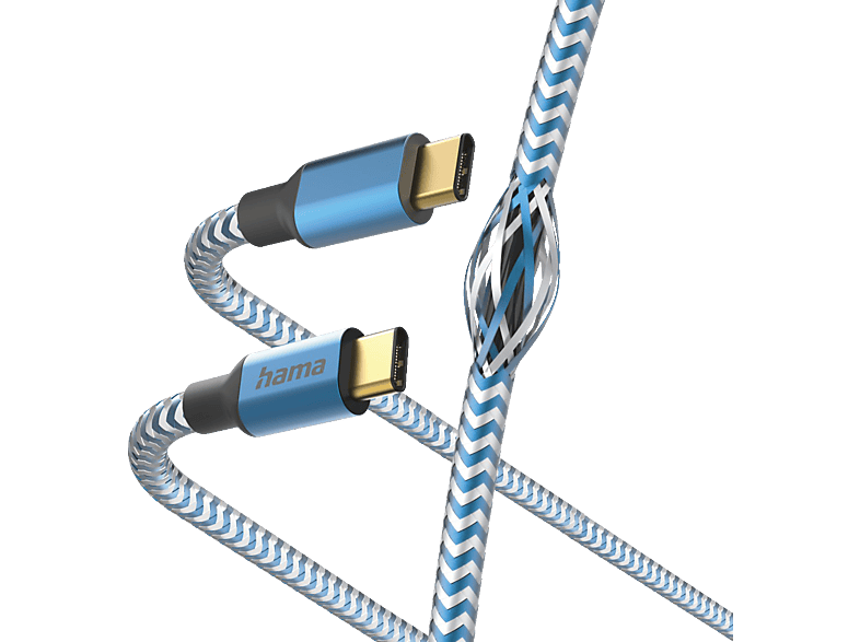 Thumbnail - HAMA Reflective, USB-C, Ladekabel, 1,5 m, Blau