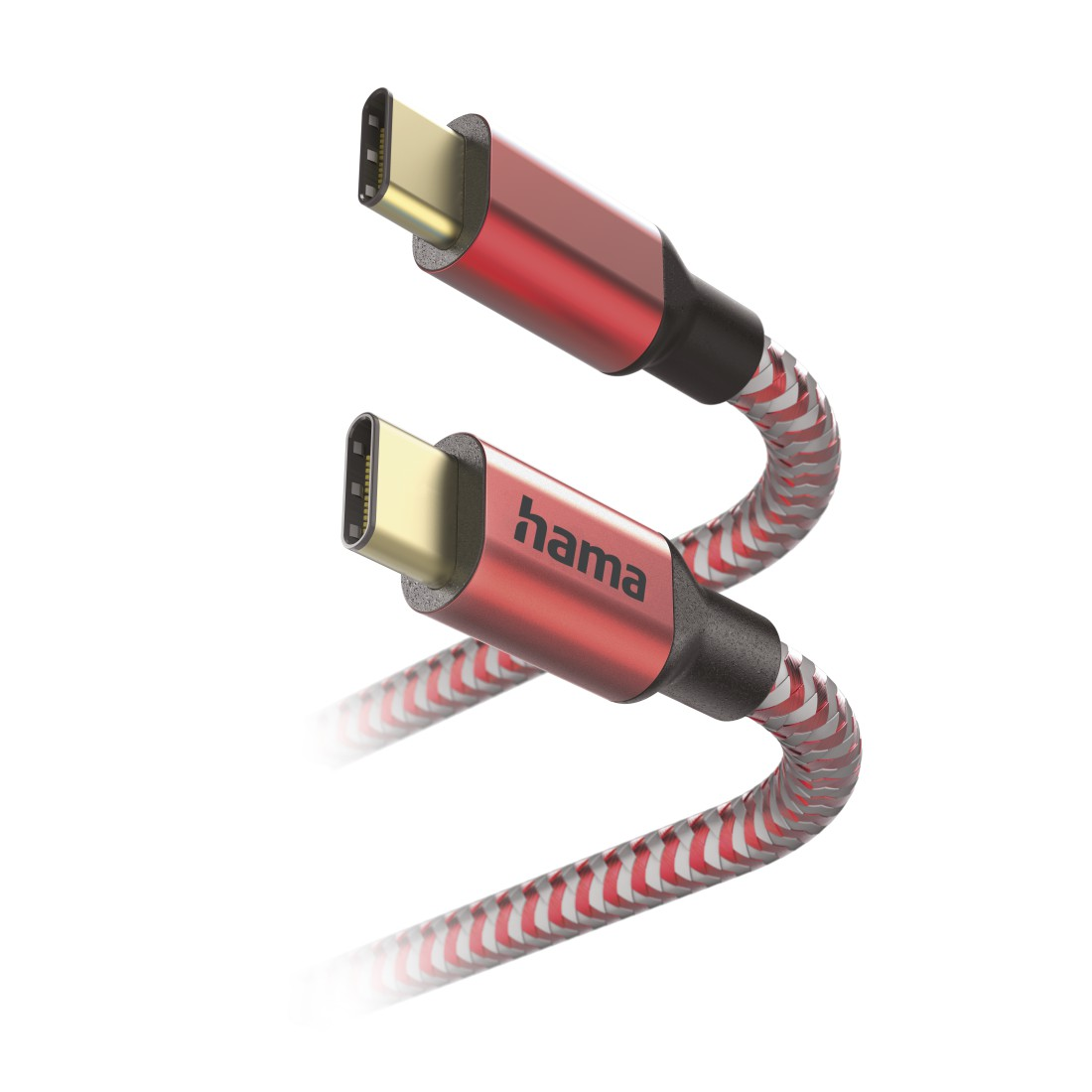 HAMA Reflective, Ladekabel, m, 1,5 USB-C, auf Rot USB-C