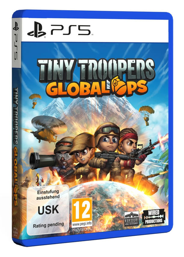 PS5-Spielbox mit Spielfiguren und Logo.