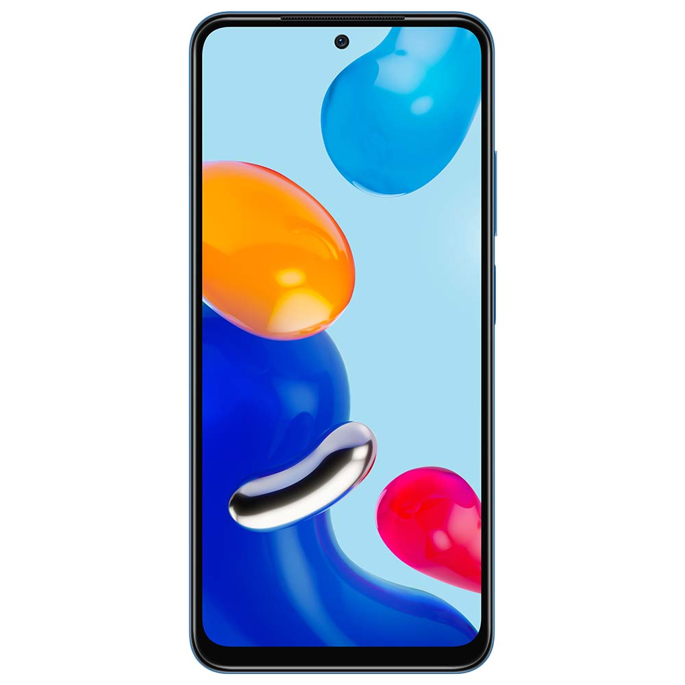 Mavi, turuncu ve kırmızı soyut arka plan gösteren akıllı telefon.